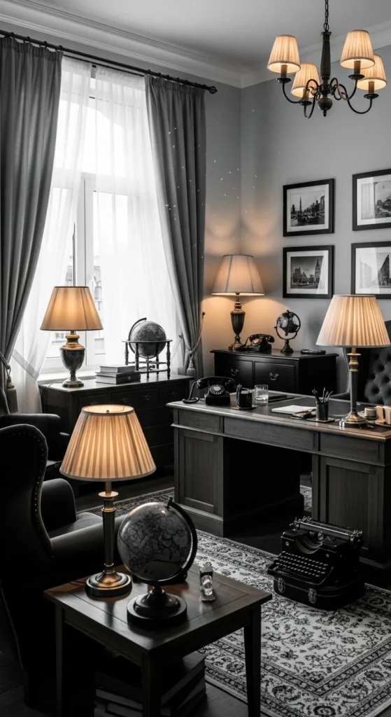 Black and White Office