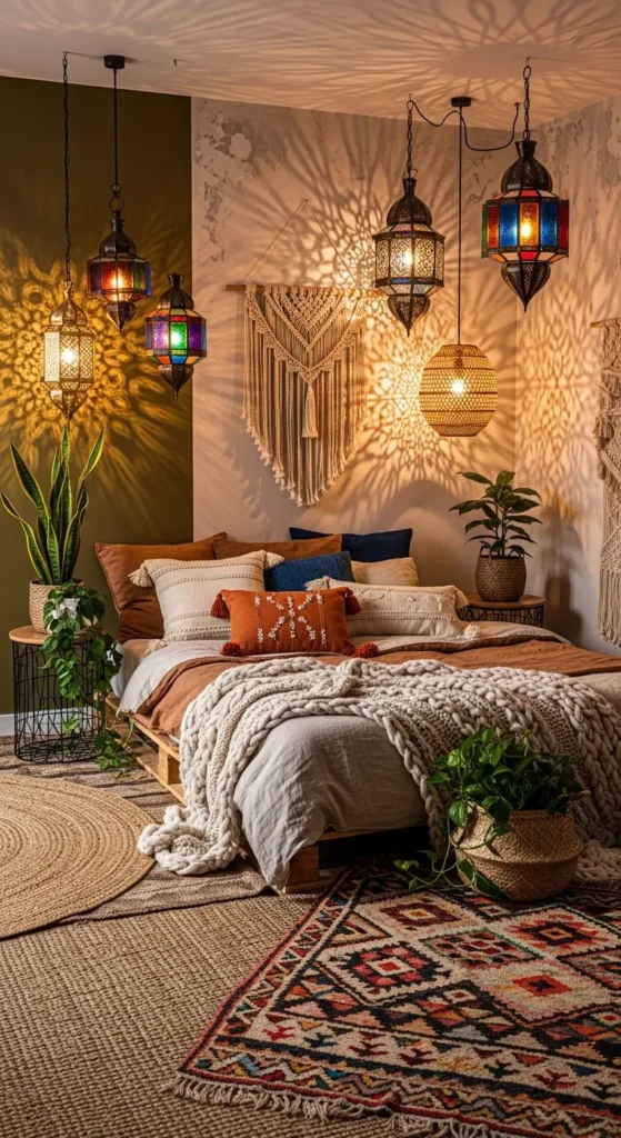 Boho Bedroom Lighting Ideas