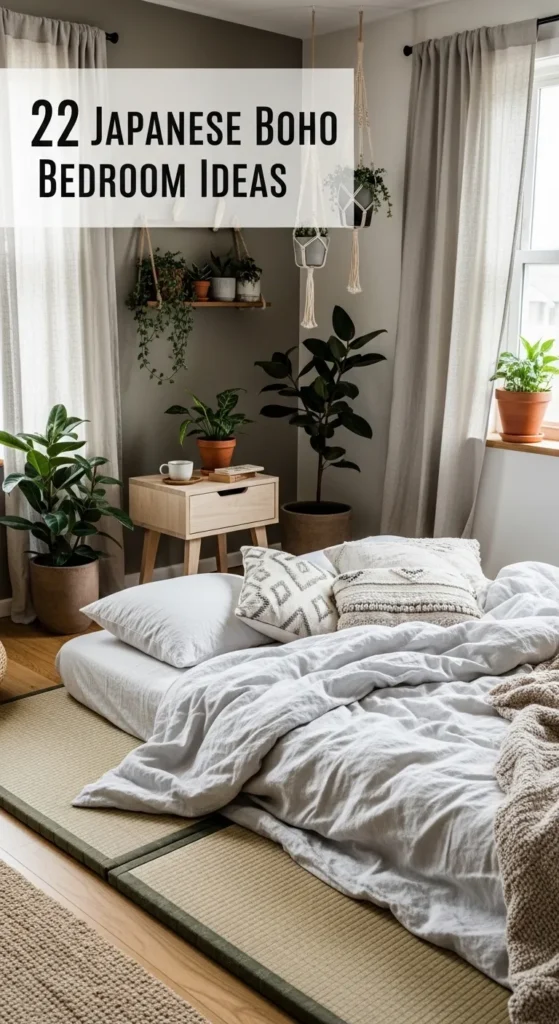 Japanese Boho Bedroom Decor