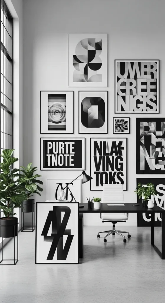 Black and White Office