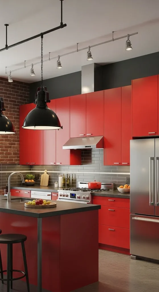 Red Kitchen Cabinet Designs