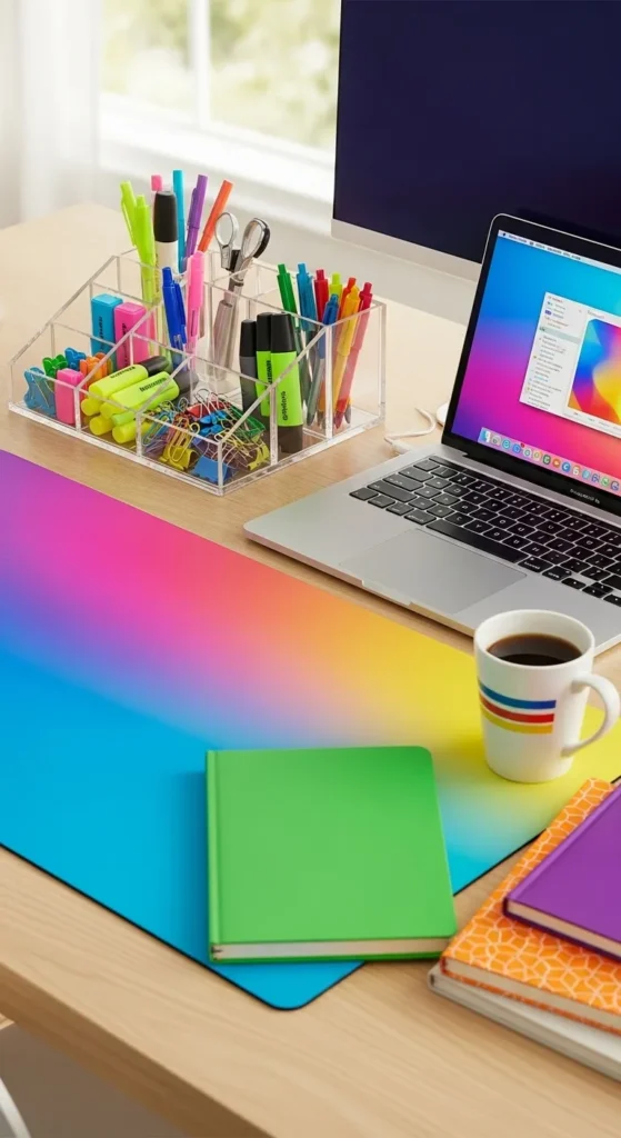 Vibrant Home Office Decor