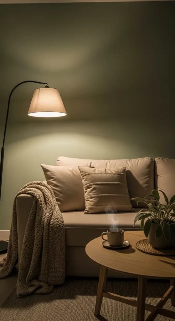 Sage Green Beige Bedroom