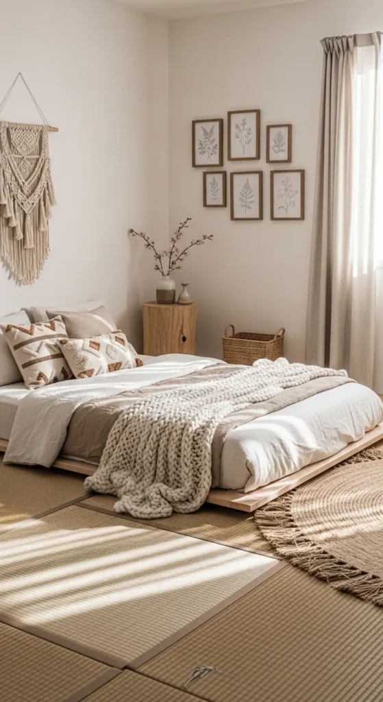 Japanese Boho Bedroom Decor