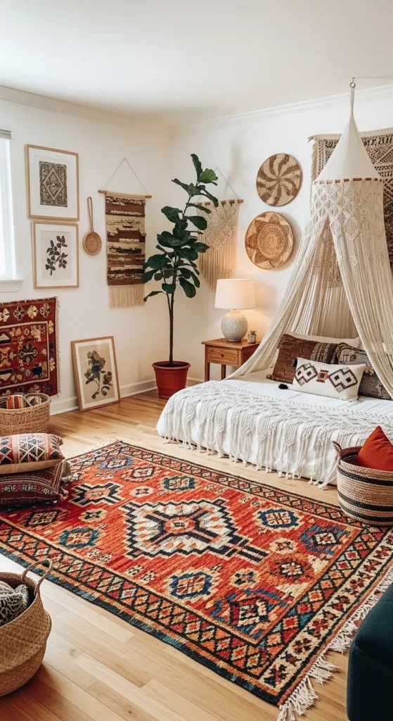 Boho Style Bedroom Rugs