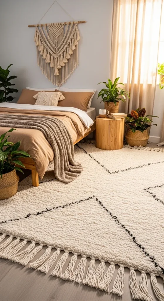 Boho Style Bedroom Rugs