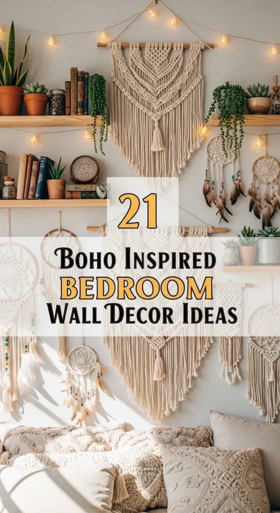 Boho Inspired Bedroom Wall Decor Ideas