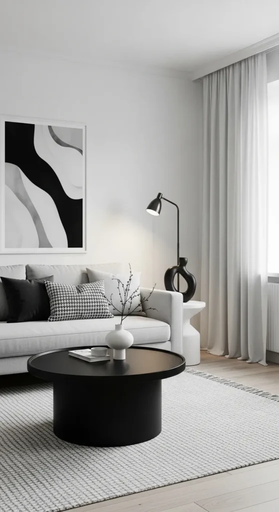 Black and White Living Room