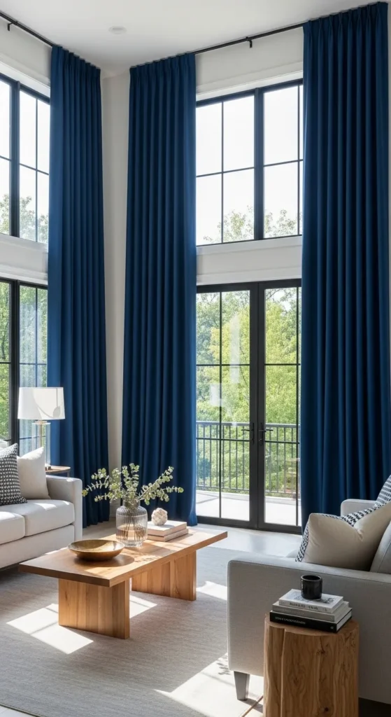 Black and Blue Living Room