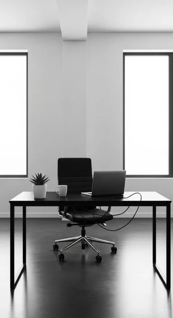 Black and White Office