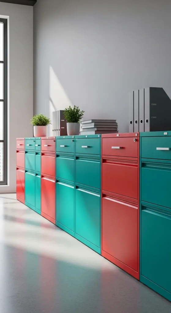 Vibrant Home Office Decor