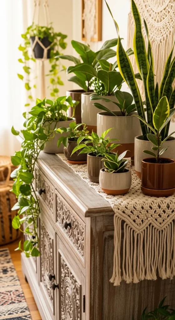Decorate a Boho Dresser