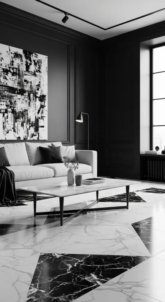 Black and White Living Room