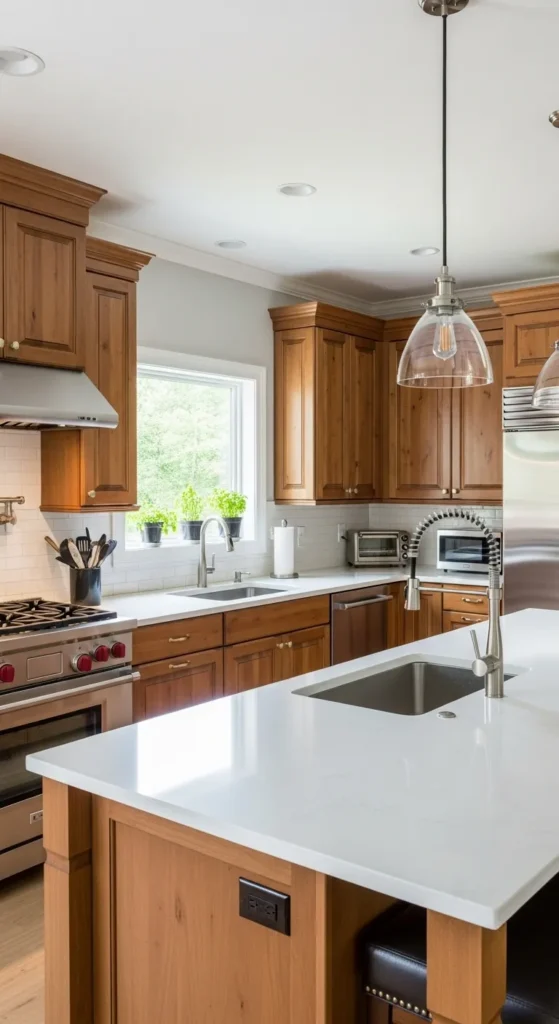 White and Wood Kitchen Styles