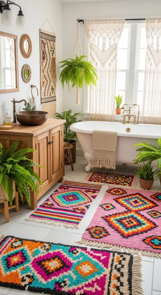 Vibrant Boho Bathroom Ideas
