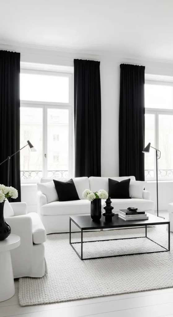Black and White Living Room