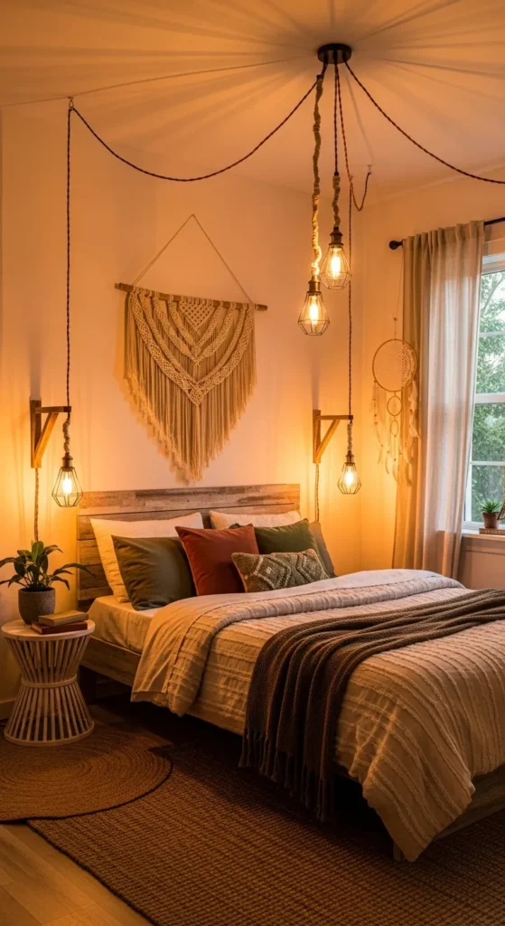 Boho Bedroom Lighting Ideas