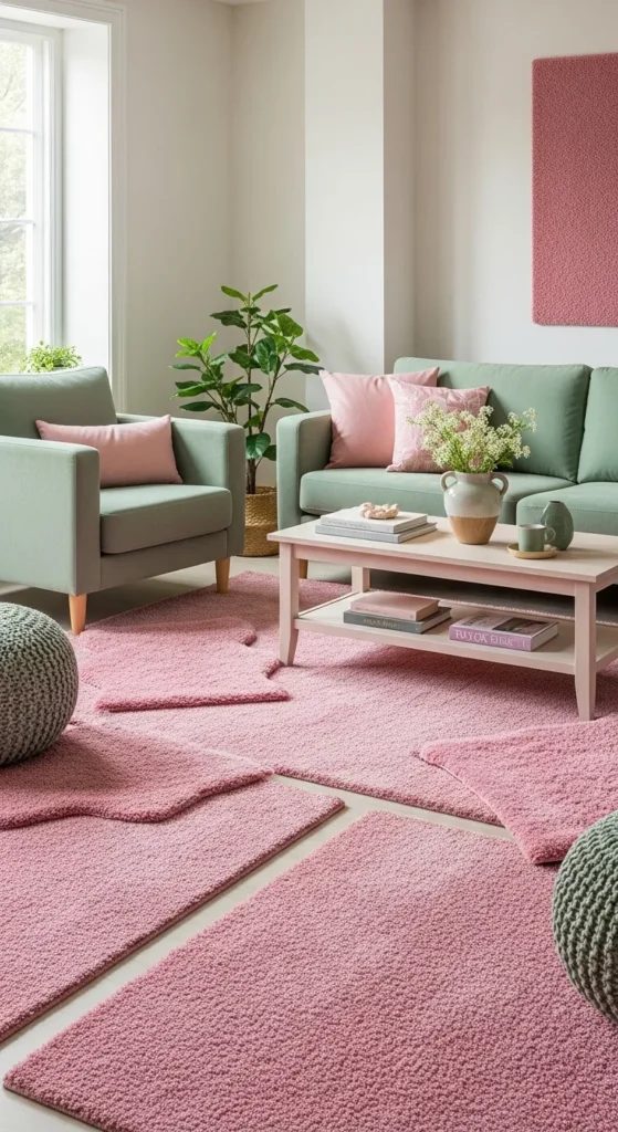 Sage Green Pink Bedroom