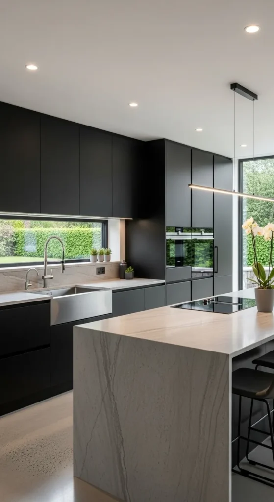 Black Kitchen Cabinets