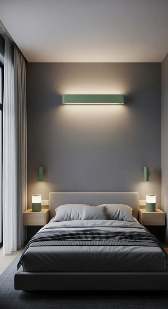 Sage Green and Grey Bedroom