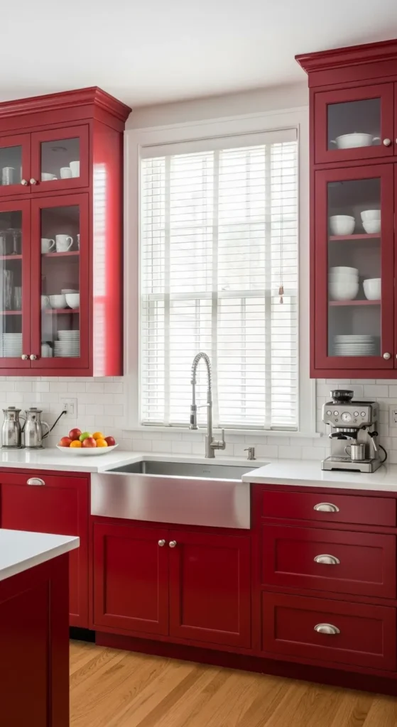 Red Kitchen Cabinet Designs