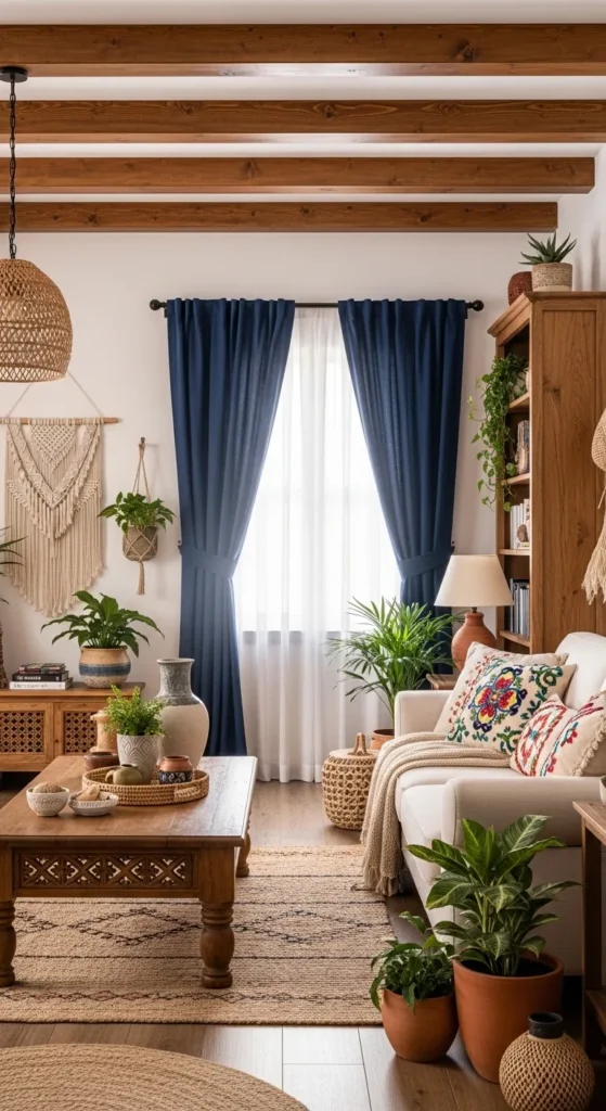 Colorful Boho Living Rooms