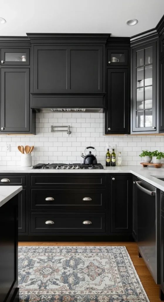 Black Kitchen Cabinets