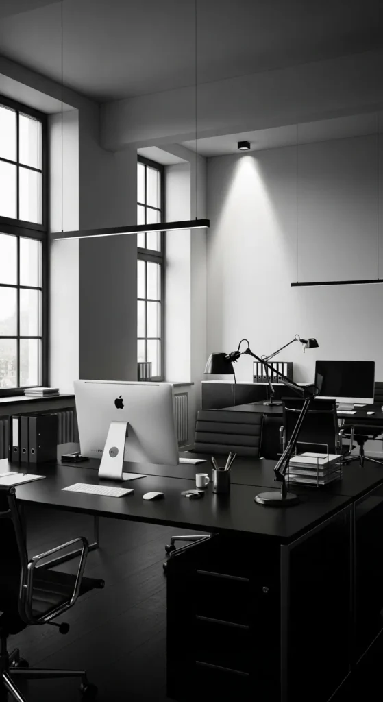 Black and White Office