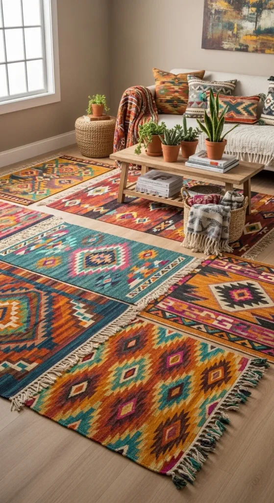 Colorful Boho Living Rooms