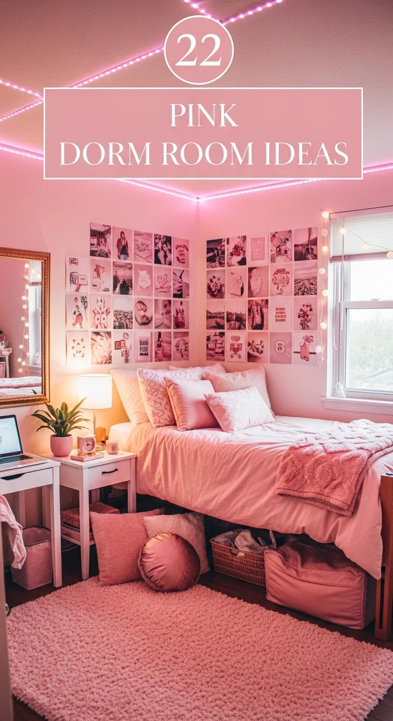 Pink Dorm Room Ideas