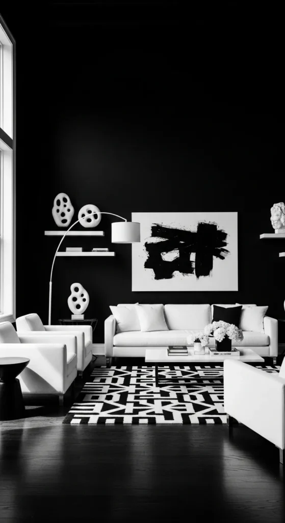 Black and White Living Room