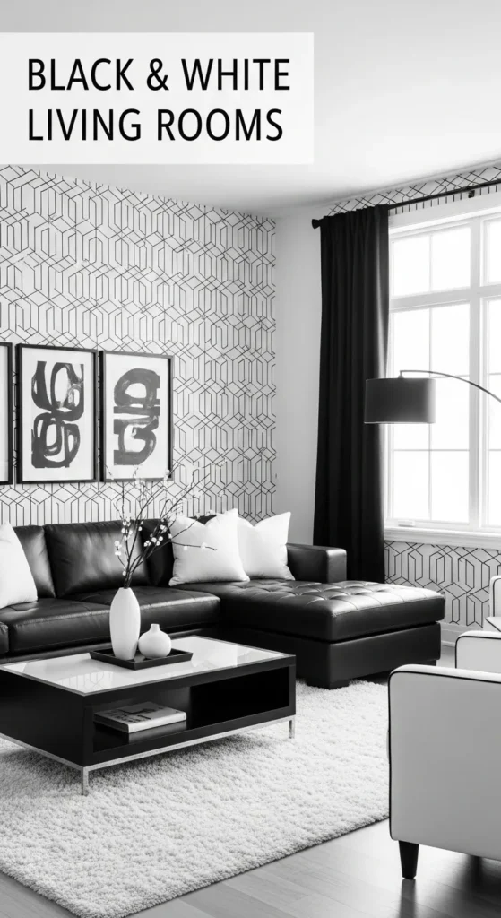 Black and White Living Room