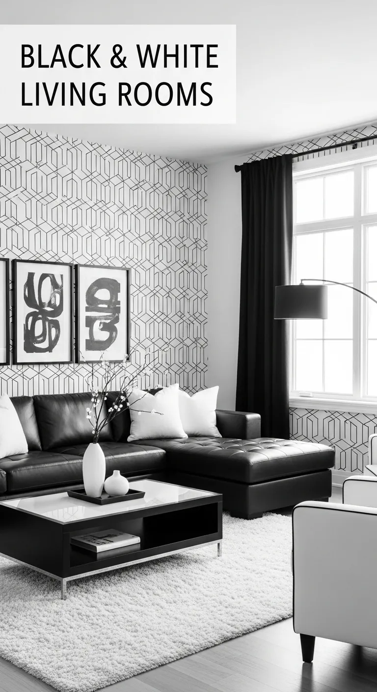 Black and White Living Room