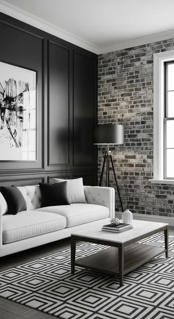 Black and White Living Room