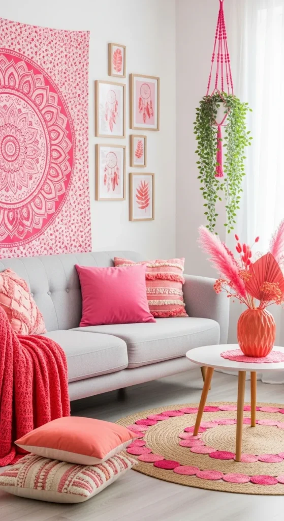 Colorful Boho Living Rooms