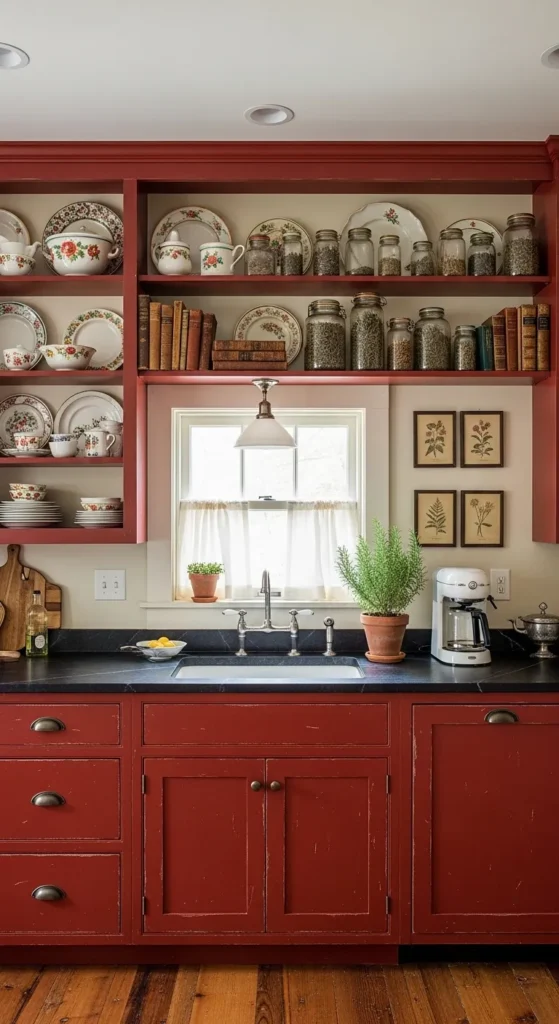 Red Kitchen Cabinet Designs