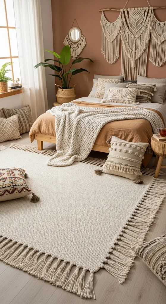 Boho Style Bedroom Rugs