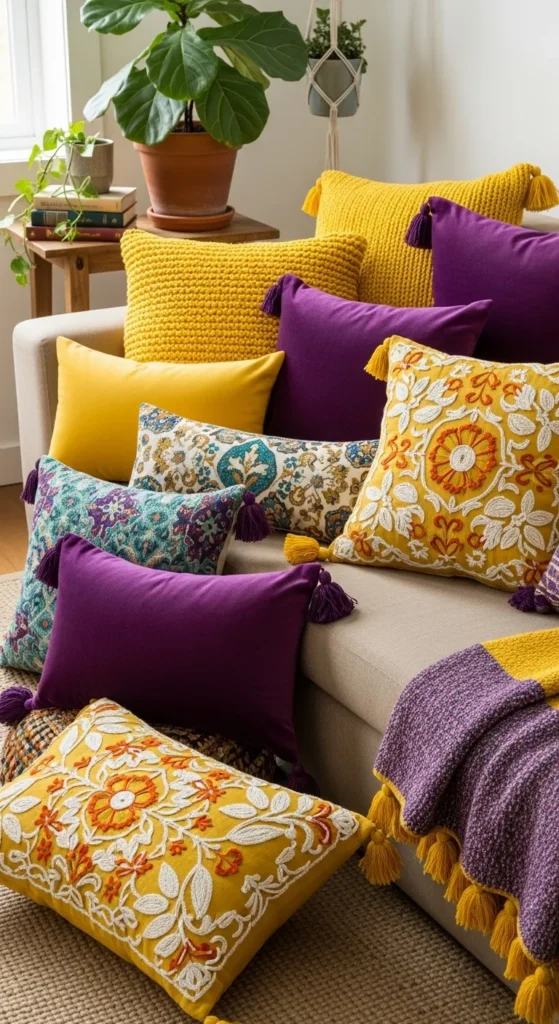 Colorful Boho Living Rooms