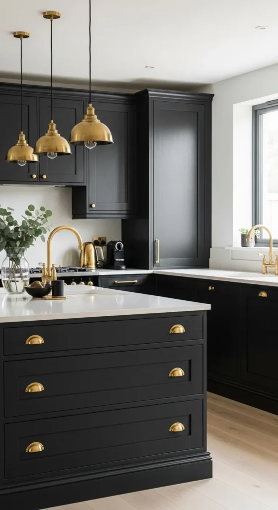 Black Kitchen Cabinets