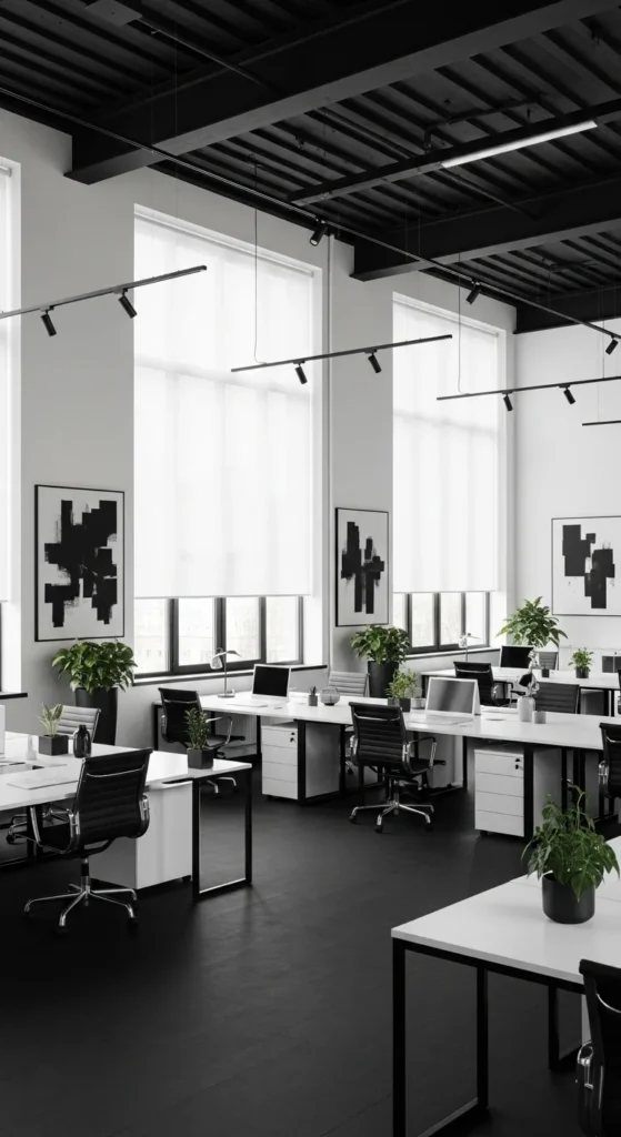 Black and White Office