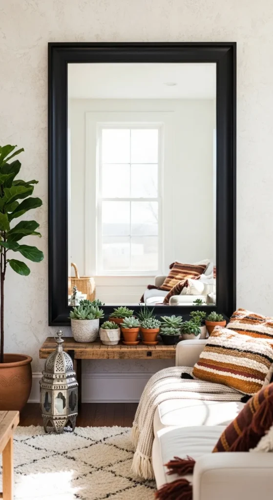 Black Boho Living Room
