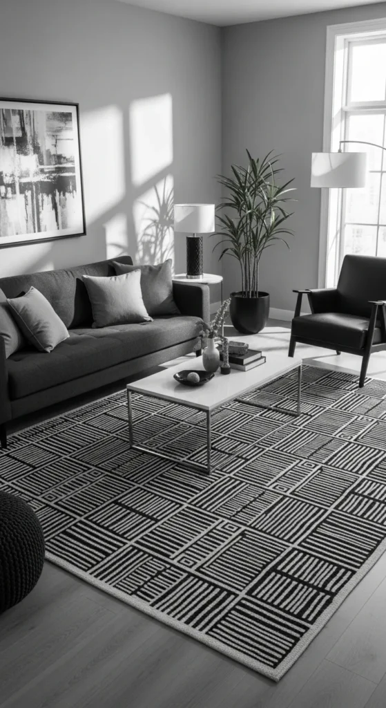 Black and White Living Room