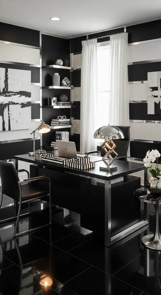 Black and White Office