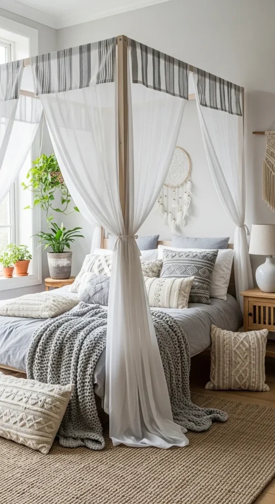 Grey Boho Bedroom Ideas 