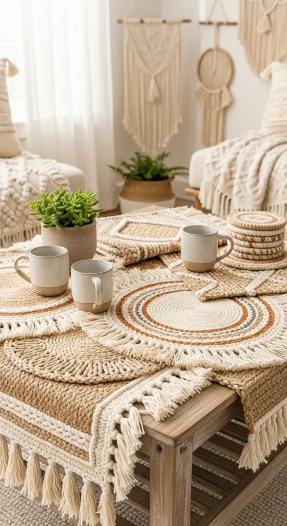 Boho Coffee Table Decor