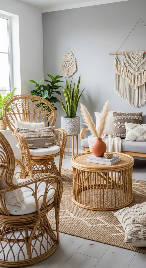 Grey Boho Living Room Ideas