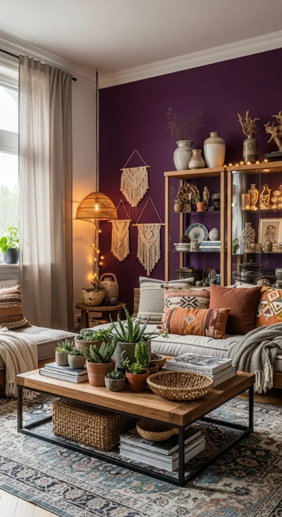 Colorful Boho Living Rooms