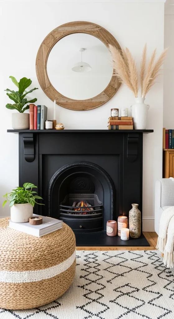 Black Boho Living Room
