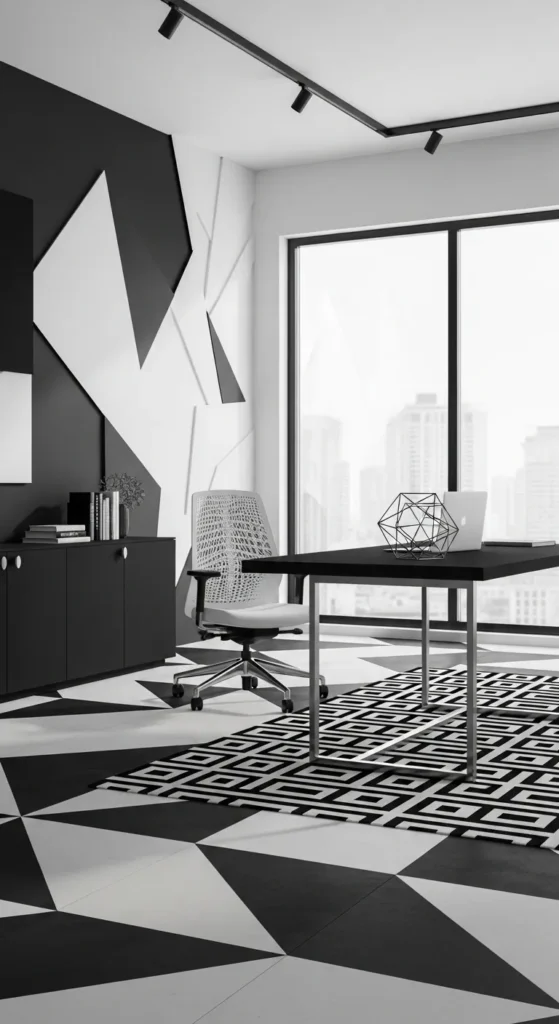 Black and White Office