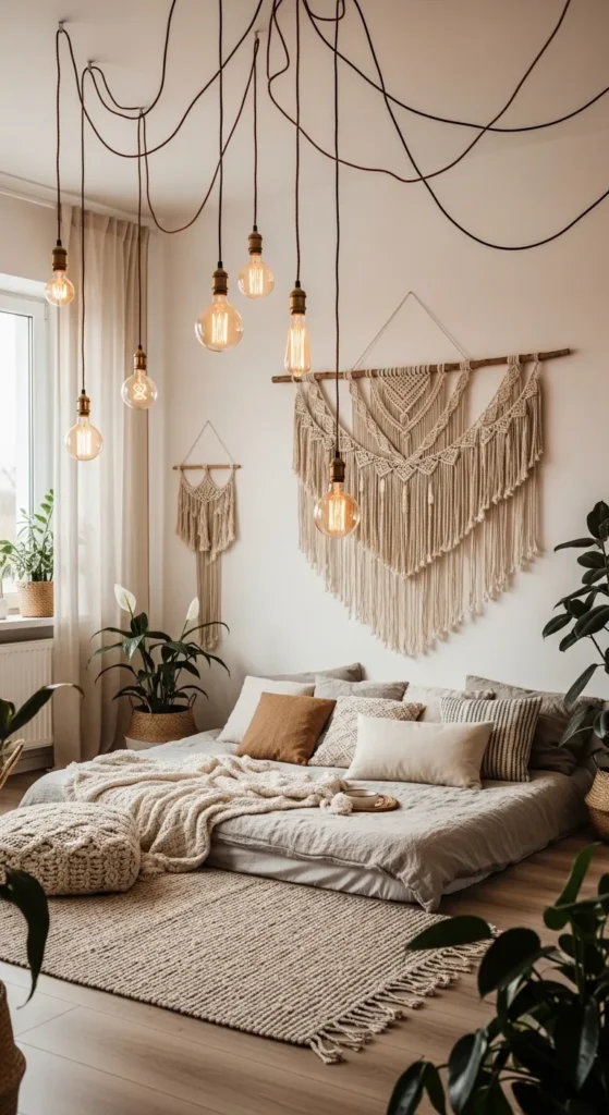 Boho Bedroom Lighting Ideas